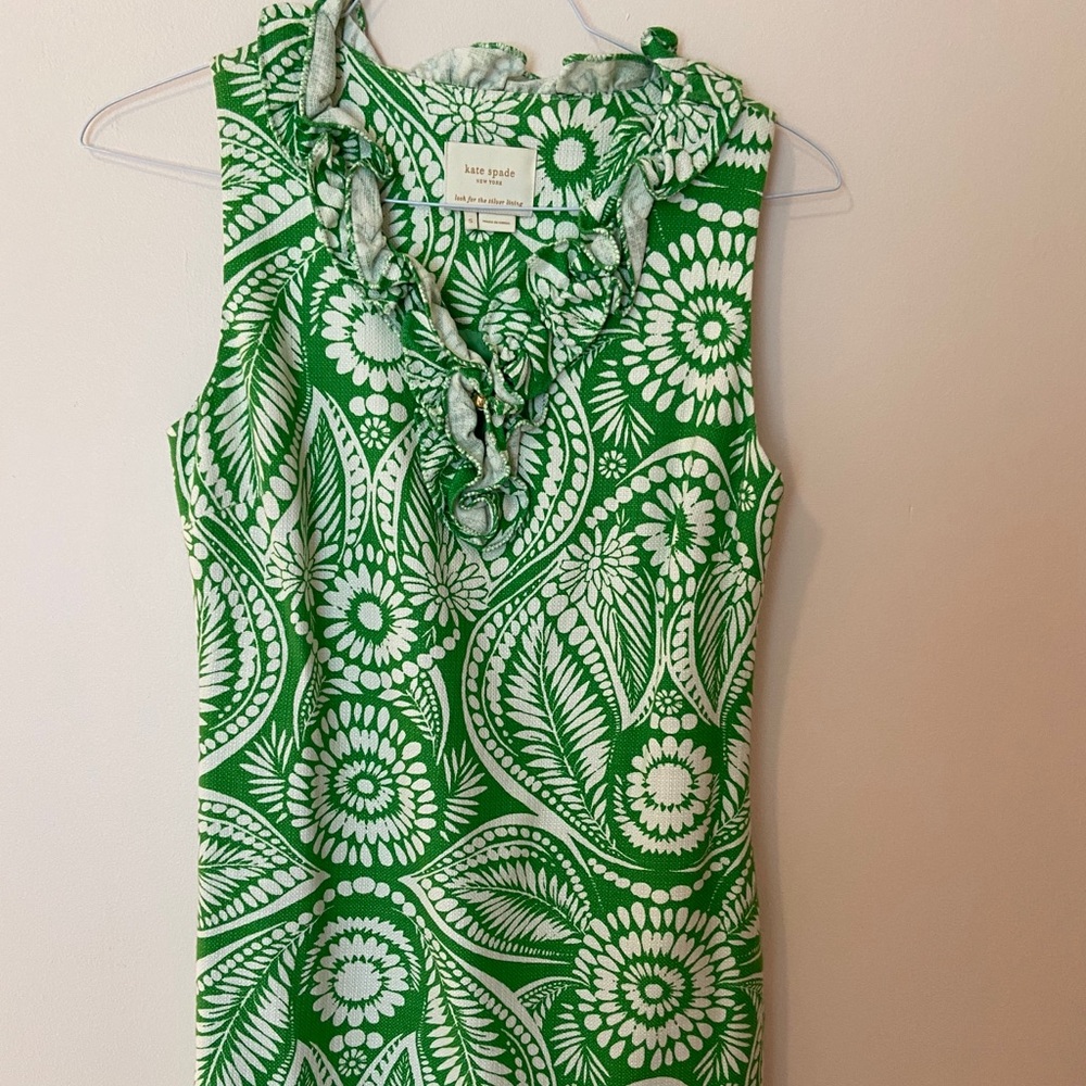 Ruffled neck kate spade dress
